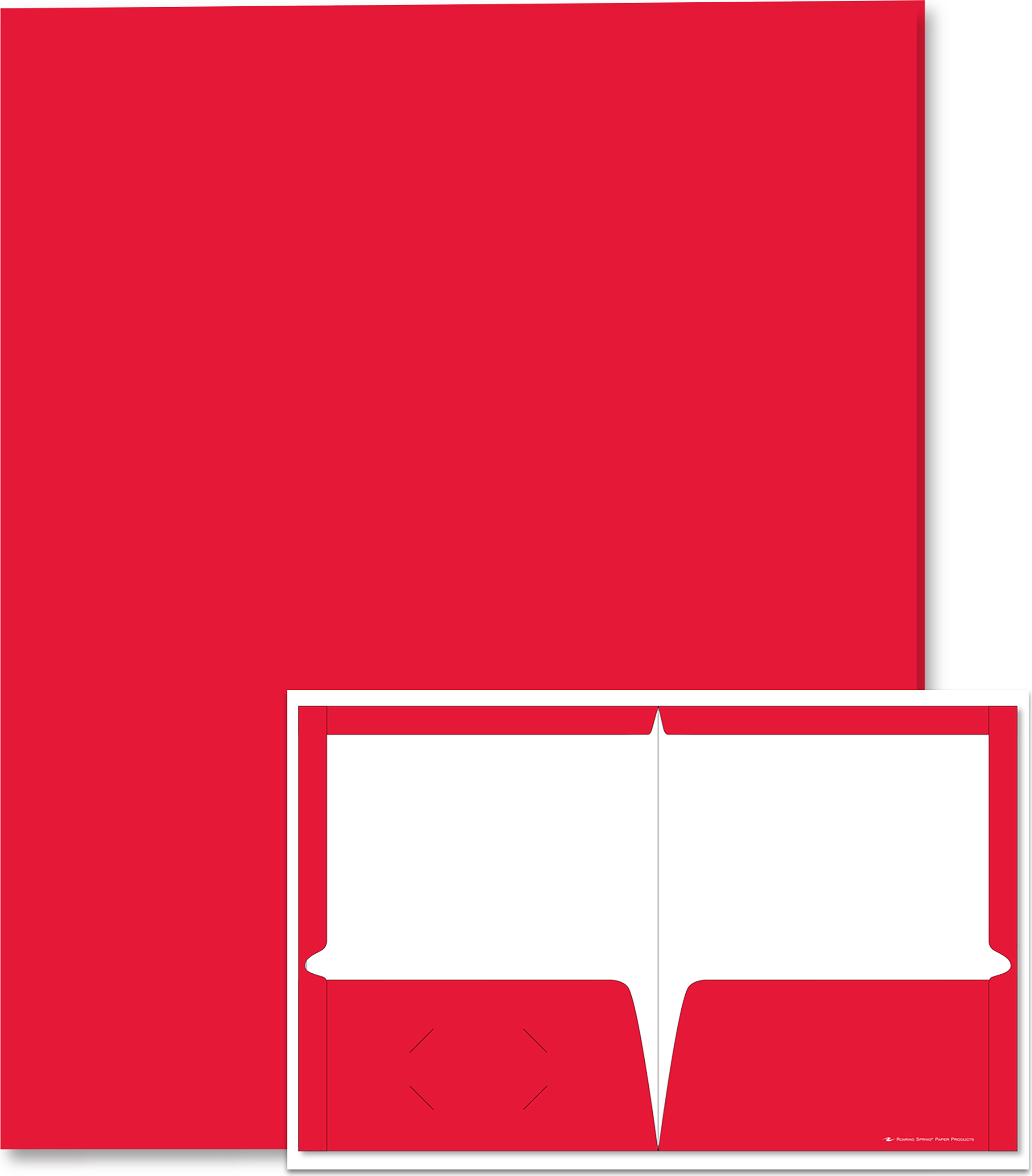 PORTFOLIO 2 POCKET LAMINATED RED