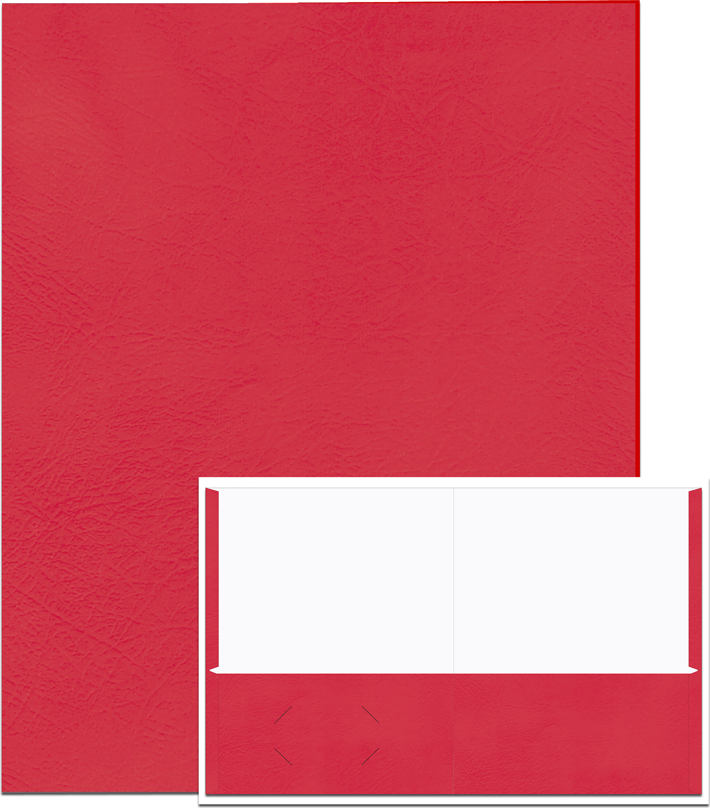 PORTFOL 2PKT LTHRETTE RED